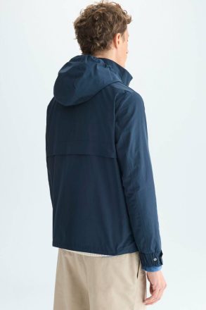 Navy Outerwear Purificacion Garci Men Hooded Technical Nylon Jacket - Image 3