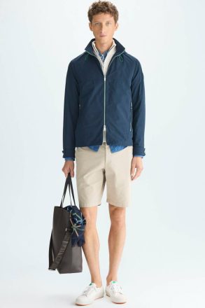 Navy Outerwear Purificacion Garci Men Hooded Technical Nylon Jacket - Image 4