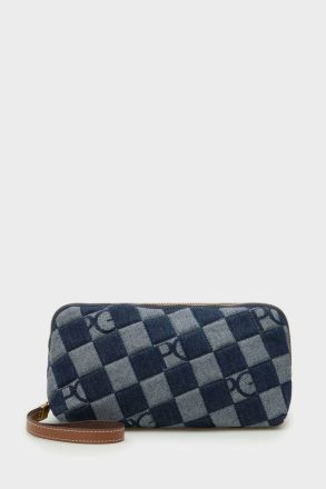 Navy Pouches And Wash Bags Purificacion Garci Men Combinación Única Wash Bag