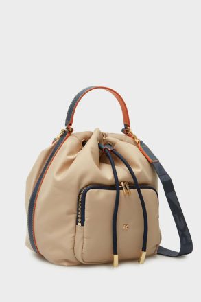 Nylon Cross Body Bucket Bag Gardenia Women Purificacion Garci Crossbody Bags - Image 2