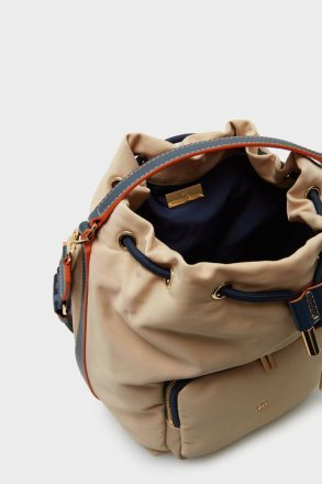 Nylon Cross Body Bucket Bag Gardenia Women Purificacion Garci Crossbody Bags - Image 3