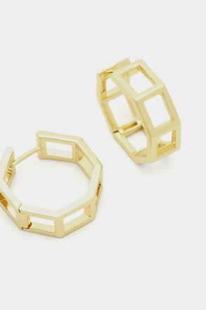 Octagon Earrings Purificacion Garci Earrings Women Gold - Image 2