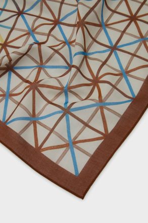 Origami 53 Cotton Bandana Men Blue/Brown/Ecru Purificacion Garci Scarves - Image 2