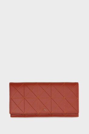 Origami American Wallet With Detachable Coin Purse Blood Orange Women Large Wallets Purificacion Garci