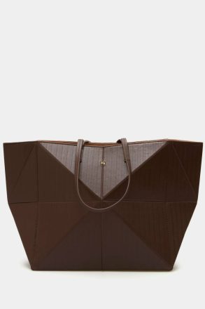 Origami Maxi Shoulder Bag Purificacion Garci Brown Women Shoulder Bags