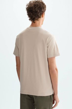 Origami Pg Embroidered T-Shirt Purificacion Garci Men T-Shirts Stone - Image 3