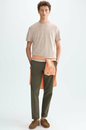 Origami Pg Embroidered T-Shirt Purificacion Garci Men T-Shirts Stone - Image 4