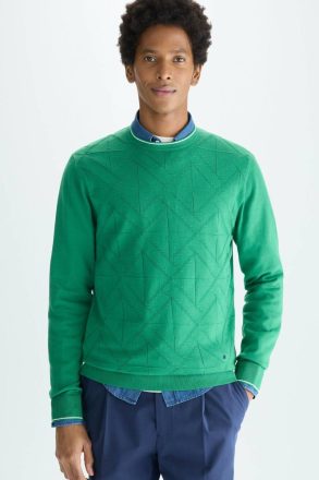 Origami Pima Cotton Sweater Purificacion Garci Green Sweatshirts Men