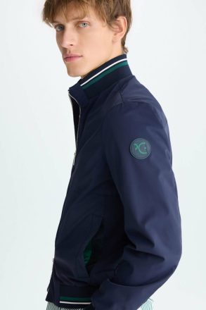 Outerwear Stretch Nylon Jacket Navy Purificacion Garci Men - Image 2