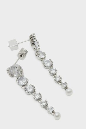 Pearl Silver/Crystal/Pearl Women Purificacion Garci Radiant Pearl Earrings - Image 2