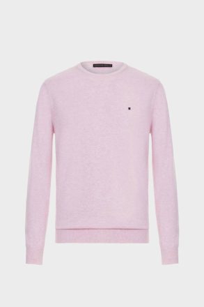 Pink Men Sweatshirts Purificacion Garci Cotton Crew-Neck Sweater - Image 5