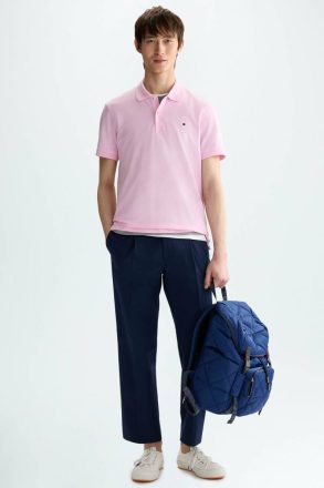 Pink Purificacion Garci Polo Shirts Piqué Polo Shirt Men - Image 4