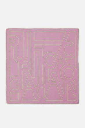 Pink Purificacion Garci Women Pg Lines 53 Silk Bandana Scarves