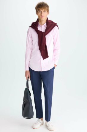 Pink/White Shirts Candy Stripe Poplin Shirt Men Purificacion Garci - Image 4