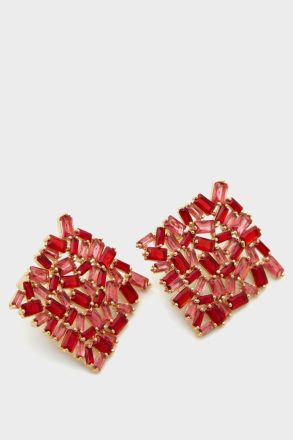 Pink Women Rectangles Earrings Earrings Purificacion Garci - Image 2