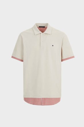 Piqué Double Polo Shirt Purificacion Garci Men Polo Shirts Beige - Image 5
