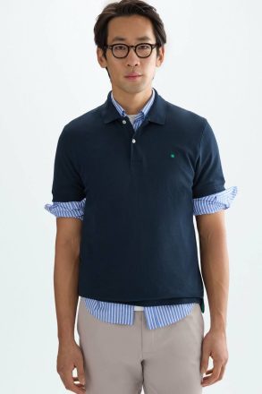 Piqué Polo Shirt Men Navy Polo Shirts Purificacion Garci