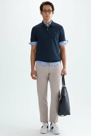 Piqué Polo Shirt Men Navy Polo Shirts Purificacion Garci - Image 4