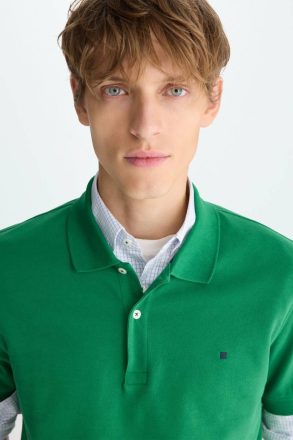 Piqué Polo Shirt Men Polo Shirts Purificacion Garci Green - Image 2