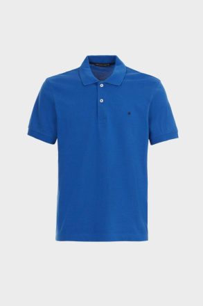 Piqué Polo Shirt Men Purificacion Garci Royal Blue Polo Shirts - Image 5