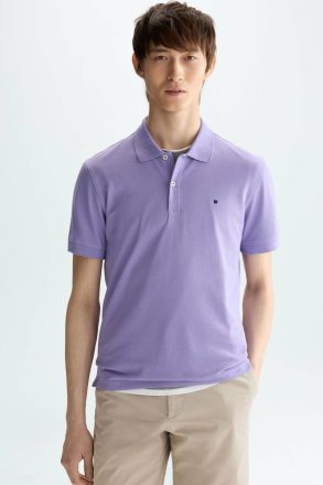 Piqué Polo Shirt Polo Shirts Men Purificacion Garci Purple