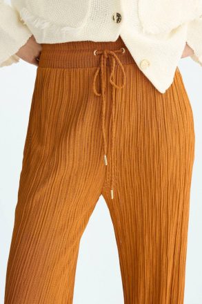 Pleated Jersey Straight-Leg Trousers Trousers Women Rust Purificacion Garci - Image 2