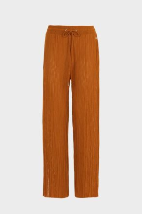 Pleated Jersey Straight-Leg Trousers Trousers Women Rust Purificacion Garci - Image 5