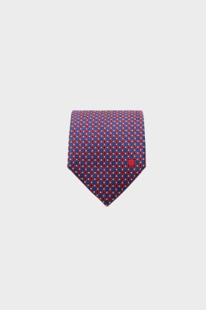 Polka Dots Geometric Motifs Silk Tie Ties Purificacion Garci Red/Blue Men