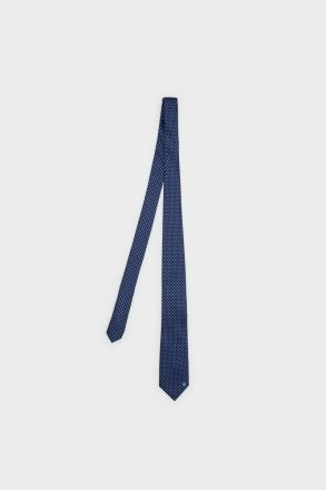 Polka Dots Silk Tie Men Navy Blue/Sky Blue Purificacion Garci Ties - Image 2