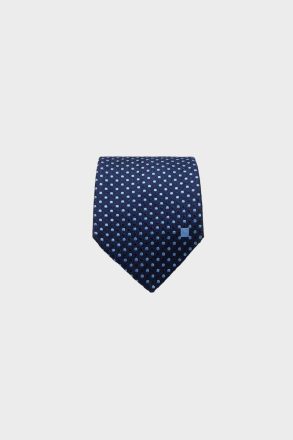 Polka Dots Silk Tie Men Navy Blue/Sky Blue Purificacion Garci Ties