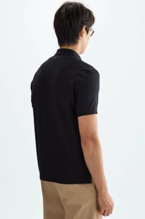 Polo Shirts Piqué Polo Shirt Men Black Purificacion Garci - Image 3