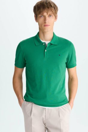 Polo Shirts Purificacion Garci Men Piqué Slim Fit Polo Shirt Green