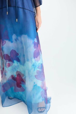 Print Organza Long Shirt Dress Women Purificacion Garci Navy/Blue Evening - Image 3