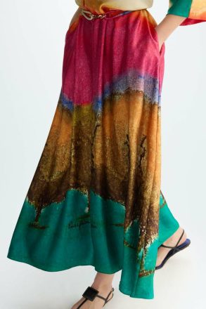 Print Twill Oversize Dress Purificacion Garci Dresses Green/Multicolor Women - Image 2