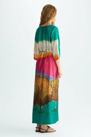 Print Twill Oversize Dress Purificacion Garci Dresses Green/Multicolor Women - Image 3
