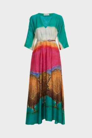 Print Twill Oversize Dress Purificacion Garci Dresses Green/Multicolor Women - Image 5