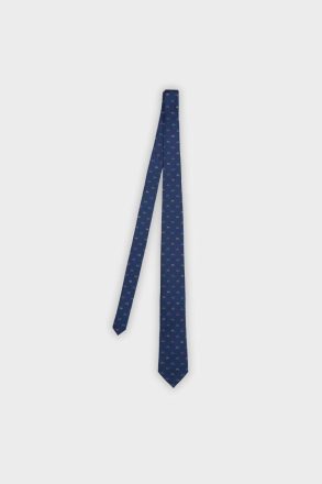 Purificacion Garci Bicycles Silk Tie Men Ink Blue Ties - Image 2