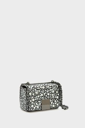 Purificacion Garci Black/Crystal Shoulder Bags Homenaje Acolchado Crossbody Bag Women - Image 2