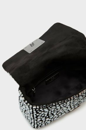 Purificacion Garci Black/Crystal Shoulder Bags Homenaje Acolchado Crossbody Bag Women - Image 3