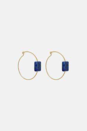 Purificacion Garci Blue Women Cubo Hoop Earrings Earrings