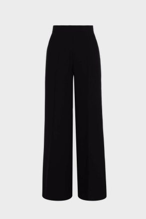 Purificacion Garci Crepé Wide-Leg Trousers Women Black Trousers - Image 5