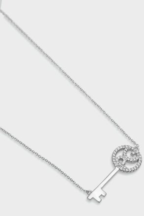Purificacion Garci Crystal Pg Keys Necklace Women Silver - Image 2