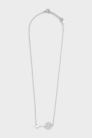 Purificacion Garci Crystal Pg Keys Necklace Women Silver