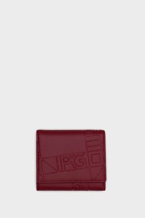 Purificacion Garci Dark Red Women Soho Fold Over Japanese Wallet Small Wallets