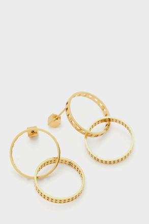 Purificacion Garci Earrings Cubo Hoop Earrings Women Gold - Image 2