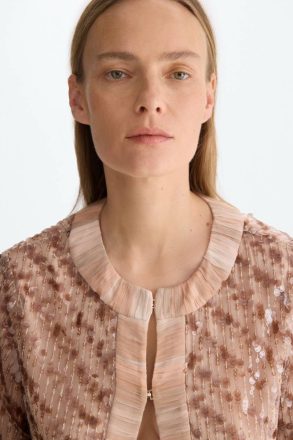 Purificacion Garci Evening Bambula Sequinned Short Jacket Women Nude - Image 2