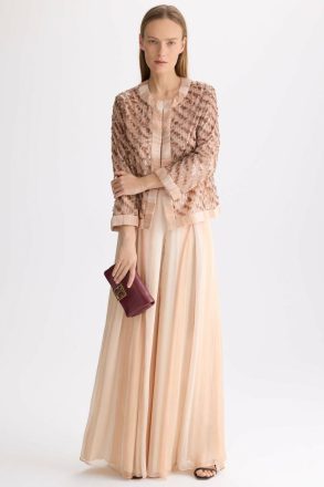 Purificacion Garci Evening Bambula Sequinned Short Jacket Women Nude - Image 4