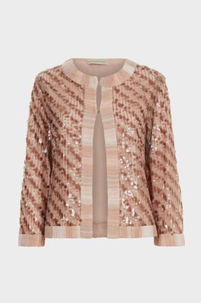 Purificacion Garci Evening Bambula Sequinned Short Jacket Women Nude - Image 5