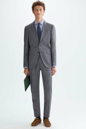 Purificacion Garci Gray Mélange Men Tropical Wool Classic Fit Suit Jacket Suits And Blazers - Image 5