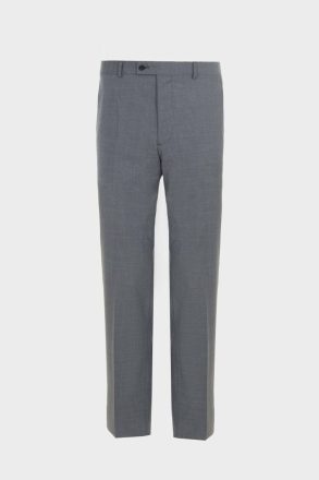 Purificacion Garci Gray Mélange Men Trousers Tropical Wool Classic Fit Suit Trousers - Image 5